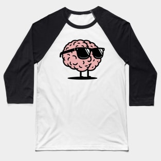 Brain Wearing Sunglasses Baseball T-Shirt